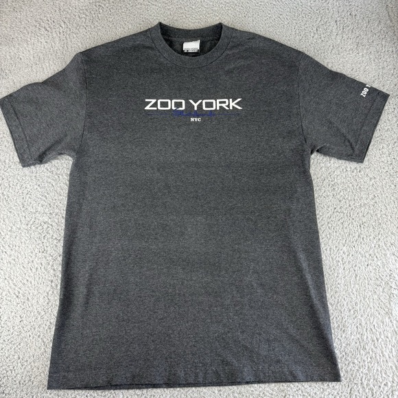 Zoo York Skateboards Shirt Men's Size Large Y2k Vintage Gray Made‎ In USA - Picture 1 of 8